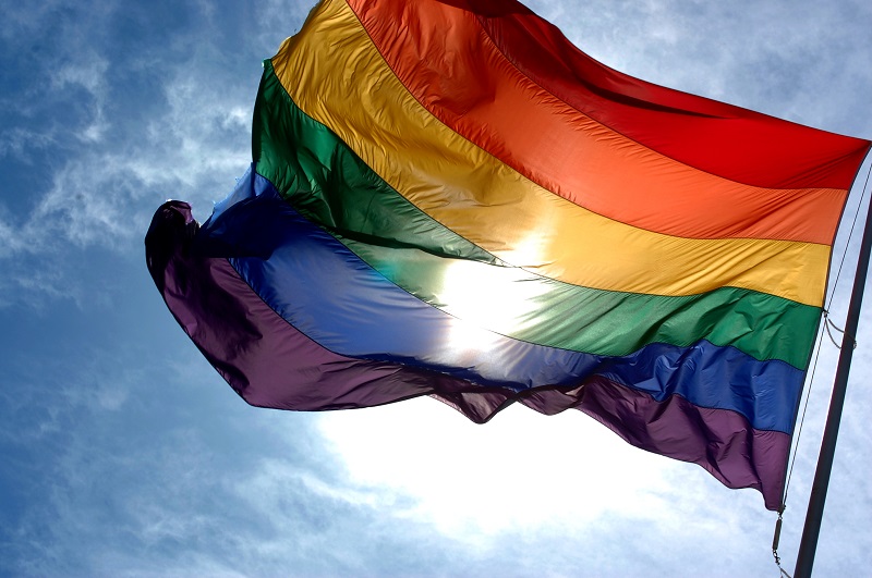 Hình hình họa cờ lục sắc của xã hội LGBT