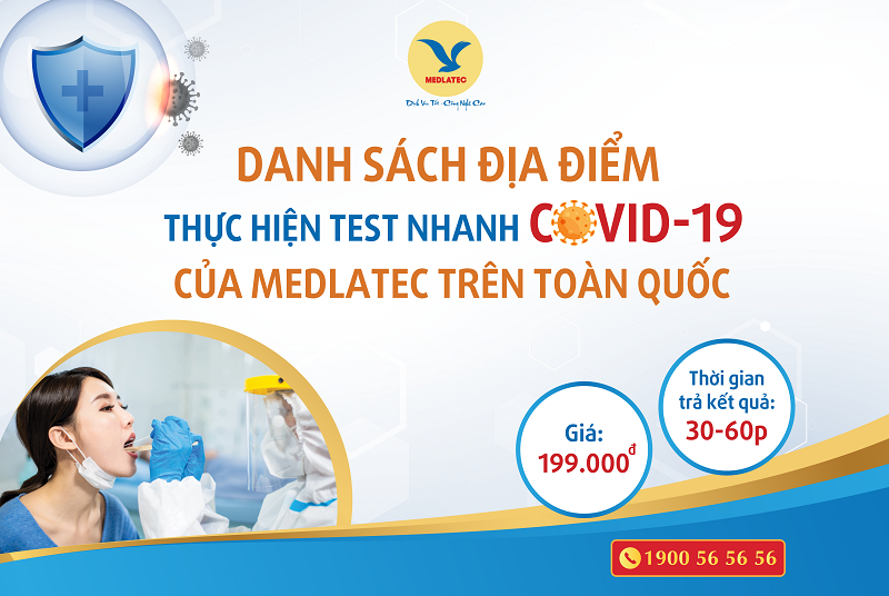 Danh sách địa chỉ lấy mẫu xét nghiệm test nhanh COVID-19
