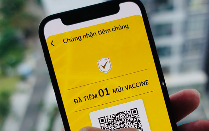 Mã QR khi đã tiêm chủng 1 mũi vắc xin