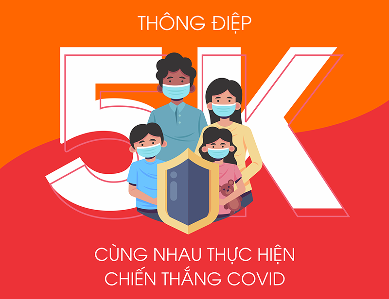 Chấp hành nghiêm túc nguyên tắc 5K là biện pháp quan trọng hàng đầu để phòng tránh lây nhiễm bệnh