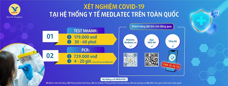  Các thức đăng ký xét nghiệm Covid-19 tại hệ thống Y tế MEDLATEC