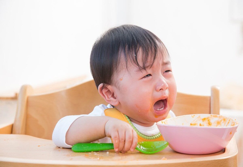 Ép trẻ ăn quá nhiều hoặc ăn những món trẻ không thích có thể khiến trẻ biếng ăn