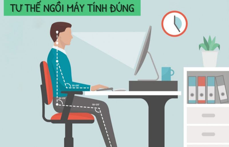 Khoảng cách tiếp xúc với máy tính quyết định rất nhiều đến tình trạng mỏi mắt