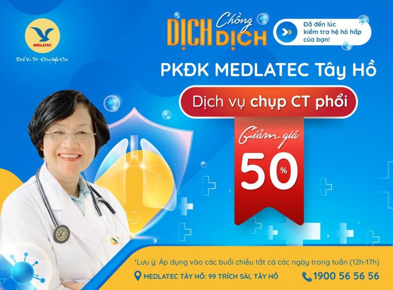 MEDLATEC đang áp dụng chương trình giảm 50% phí chụp CT phổi - Đồng hành với sức khỏe hệ hô hấp