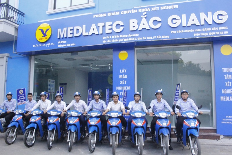 MEDLATEC Bắc Giang tại địa chỉ số 142B đường Đào Sư Tích, phường Hoàng Văn Thụ, thành phố Bắc Giang