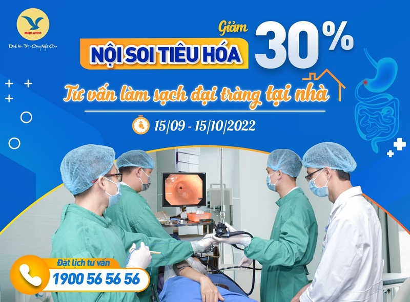 MEDLATEC giảm giá dịch vụ nội soi tiêu hóa và miễn phí xét nghiệm CEA