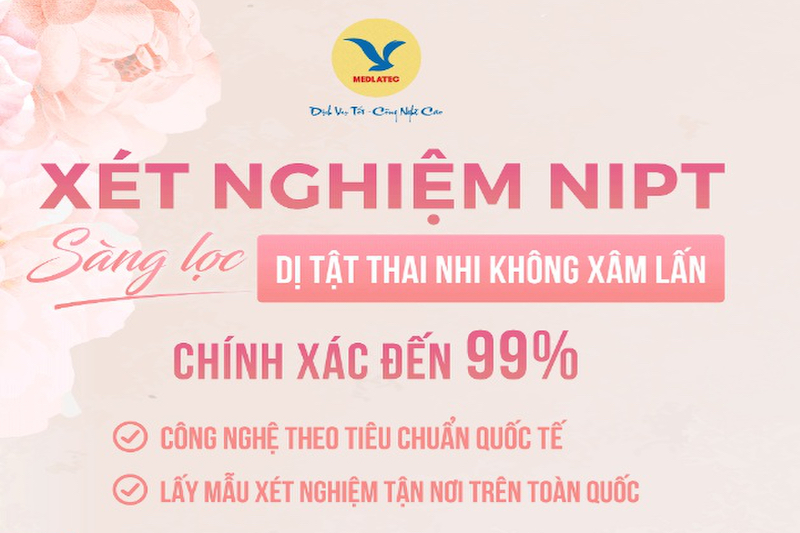 Xét nghiệm NIPT tại MEDLATEC được thực hiện bằng công nghệ cao và có thể lấy mẫu tại nhà