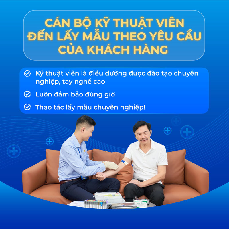 Đội ngũ chuyên viên lấy mẫu là những người có kinh nghiệm