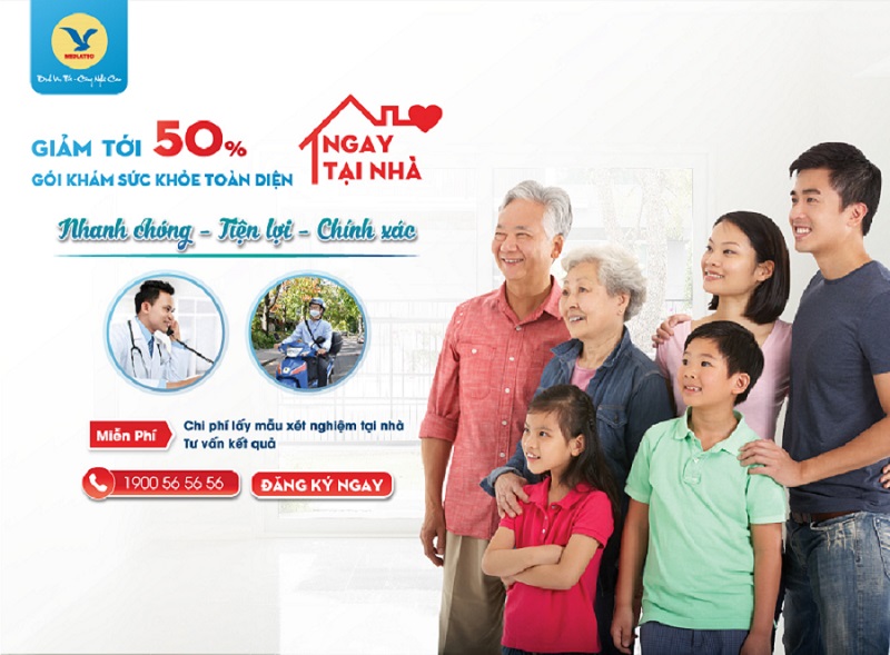MEDLATEC ưu đãi 50% gói khám sức khoẻ toàn diện ngay tại nhà