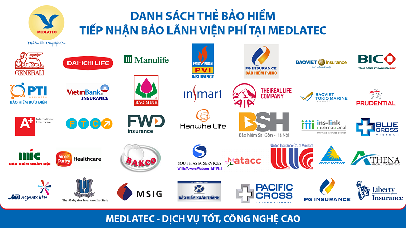 Danh mục bảo lãnh viện phí của Bệnh viện Đa khoa MEDLATEC