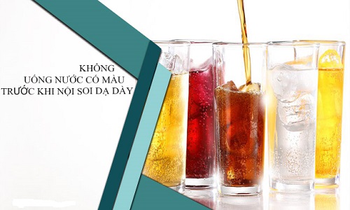 Không uống nước có màu trước khi nội soi dạ dày