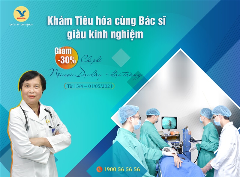 BVĐK MEDLATEC giảm 30% chi phí nội soi không đau công nghệ NBI với tất cả khách hàng đến hết ngày 01/5/2021