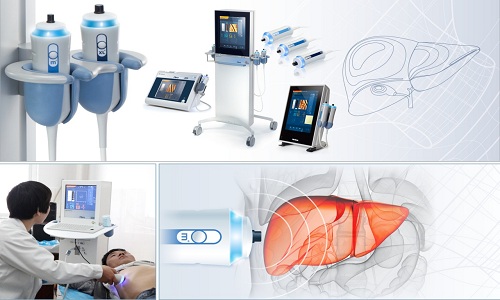 Máy Fibroscan toche 502 - công nghệ hiện đại trong chẩn đoán, theo dõi mức độ xơ hóa nhu mô gan, độ nhiễm mỡ của gan.